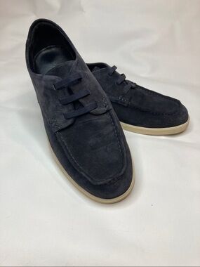 Vince Navy Suede Derby Oxfords